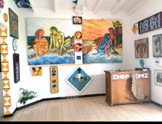 This is a view of my studio and gallery in Pointe des châteaux (FWI)
