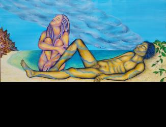  Quiétude (Feeling fow) Oil and acrylic painting on canvas 100x200 cm 2022
