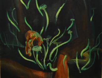 ThirdDaughter_2018_Acrylicpaint-cardboard-Acrylicmediums-plywood_36inx22in