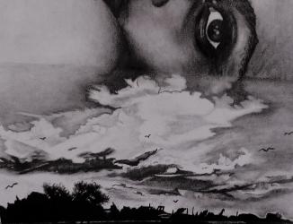 Creator 2019 charcoal on paper
