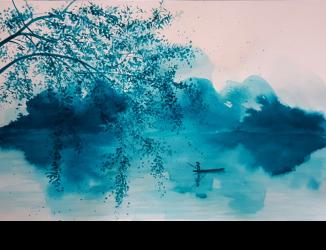 Chinese inspired ink painting