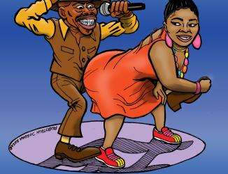 Artwork created for Barbadian Calypso legend 'The Mighty Grynner'