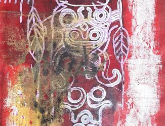 LESPWINEG 7860 - mixed media on canvas -77X99 cm - 2022 - sainte-luce jerome